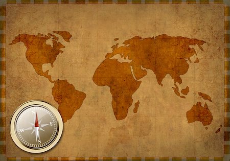 simsearch:400-04138611,k - Grunge background - ancient map of the world Stock Photo - Budget Royalty-Free & Subscription, Code: 400-04527257