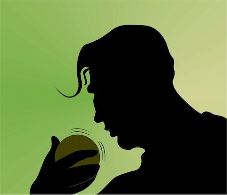 Illustration of silhouette of cricket player Stock Photo - Budget Royalty-Free & Subscription, Code: 400-04527426