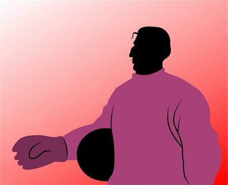 simsearch:400-04809582,k - Illustration of silhouette of a football player Stock Photo - Budget Royalty-Free & Subscription, Code: 400-04527437