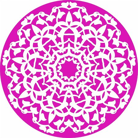 filigree flower stencil - kaleidoscopic floral pattern Stock Photo - Budget Royalty-Free & Subscription, Code: 400-04527622