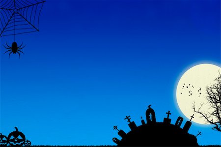 simsearch:400-05692673,k - Blue Halloween Background. Halloween Backgrounds Set - see more in my portfolio. Stockbilder - Microstock & Abonnement, Bildnummer: 400-04527813