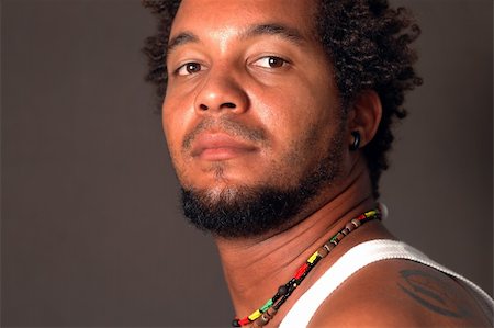 simsearch:400-05009914,k - Portrait of young afroamerican man with serious expression Foto de stock - Super Valor sin royalties y Suscripción, Código: 400-04528072