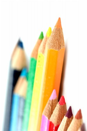simsearch:400-04283158,k - Close-up picture of color pencils. Photographie de stock - Aubaine LD & Abonnement, Code: 400-04528281