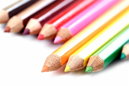 simsearch:400-07614613,k - Close-up picture of color pencils. Photographie de stock - Aubaine LD & Abonnement, Code: 400-04528282
