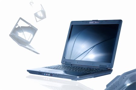 simsearch:400-04511025,k - View of nice new laptop on white background Stock Photo - Budget Royalty-Free & Subscription, Code: 400-04528332