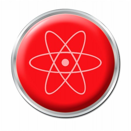 Red button with the symbol for radioactivity Stock Photo - Budget Royalty-Free & Subscription, Code: 400-04528425