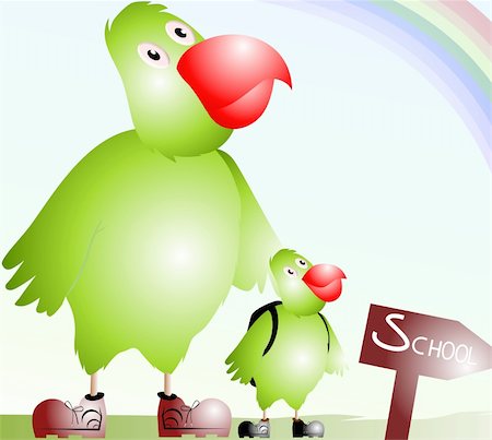 simsearch:400-04026368,k - Illustration of cartoon parrots Fotografie stock - Microstock e Abbonamento, Codice: 400-04528510