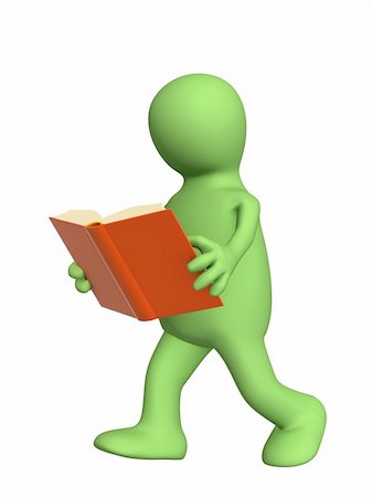Puppet, reading the book on the move Stock Photo - Budget Royalty-Free & Subscription, Code: 400-04528641