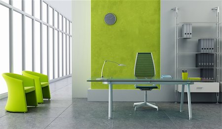 modern office interior 3d rendering Stock Photo - Budget Royalty-Free & Subscription, Code: 400-04528759