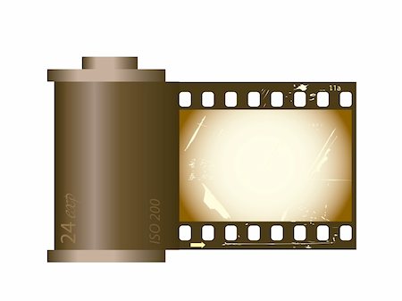 Film canister with grunge from a series in my portfolio. Foto de stock - Super Valor sin royalties y Suscripción, Código: 400-04528856