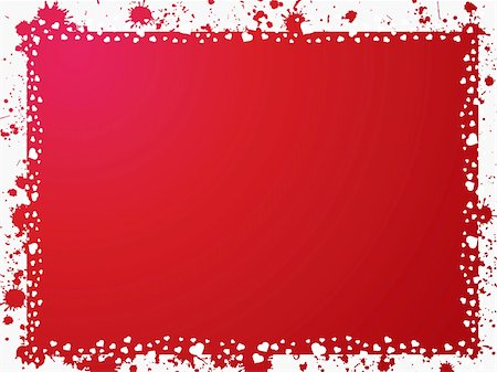 simsearch:400-04027284,k - grunge frame with hearts on red background, wallpaper Stock Photo - Budget Royalty-Free & Subscription, Code: 400-04529194