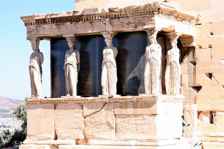 Acropolis in Athens ? Greece, details of the caryatids Stock Photo - Budget Royalty-Free & Subscription, Code: 400-04529556