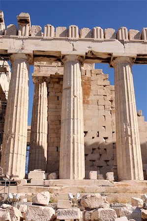 reconstruyendo - details of Parthenon, Acropolis in Athens ? Greece Photographie de stock - Aubaine LD & Abonnement, Code: 400-04529552
