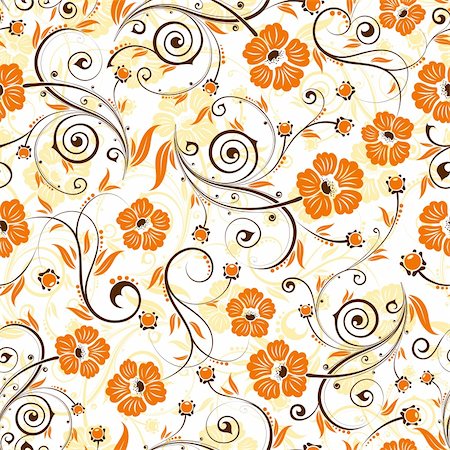 simsearch:400-04687746,k - Flower seamless pattern with bud, element for design, vector illustration Stock Photo - Budget Royalty-Free & Subscription, Code: 400-04529964