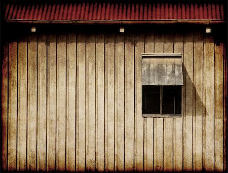 decrepit barns - the old window on the barn is open Stock Photo - Budget Royalty-Free & Subscription, Code: 400-04520141