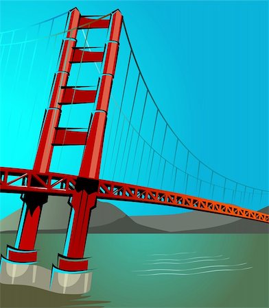 Illustration of St. Francisco bridge Photographie de stock - Aubaine LD & Abonnement, Code: 400-04520179