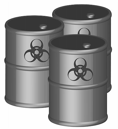 simsearch:400-05059412,k - three black barrels with biohazard symbol - 3D Photographie de stock - Aubaine LD & Abonnement, Code: 400-04520192