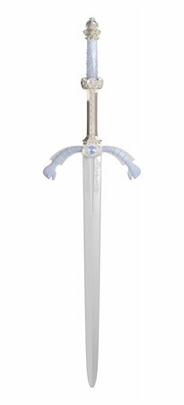 3d scene beautiful medieval sword on white background Stock Photo - Budget Royalty-Free & Subscription, Code: 400-04520444