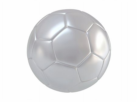 3d scene of the silver soccer ball Stock Photo - Budget Royalty-Free & Subscription, Code: 400-04520445