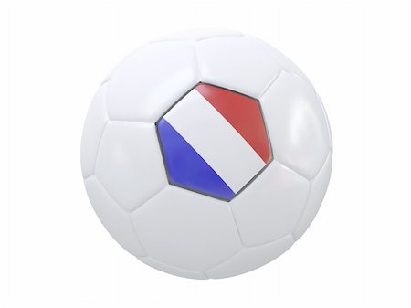 3d scene of the soccer ball with flag of the France Stock Photo - Budget Royalty-Free & Subscription, Code: 400-04520446