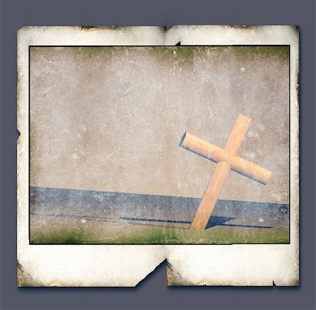 simsearch:400-06087640,k - Holy cross with old yellow paper 2D computer art Stock Photo - Budget Royalty-Free & Subscription, Code: 400-04520572