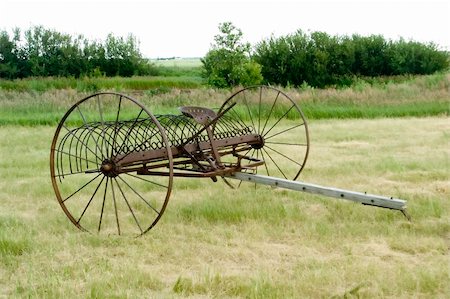 An old rake on the prairie Stock Photo - Budget Royalty-Free & Subscription, Code: 400-04520820