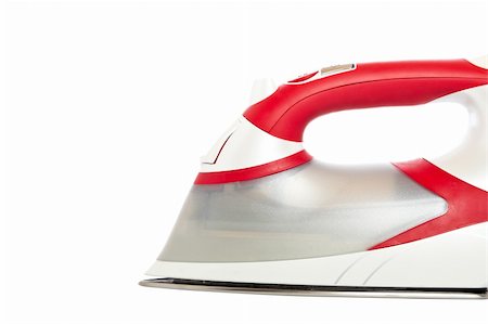 simsearch:400-04019890,k - Red electric iron reflected on white background Stock Photo - Budget Royalty-Free & Subscription, Code: 400-04521907