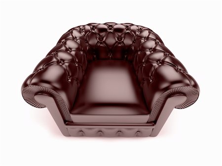 isolated leather armchair Stock Photo - Budget Royalty-Free & Subscription, Code: 400-04521999