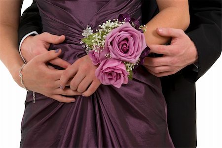 smelling wrist - Prom or wedding corsage Stock Photo - Budget Royalty-Free & Subscription, Code: 400-04522280