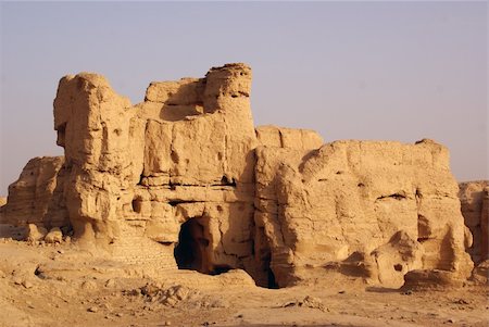 Old building in Jiaohe, Silk road, China Stock Photo - Budget Royalty-Free & Subscription, Code: 400-04522687