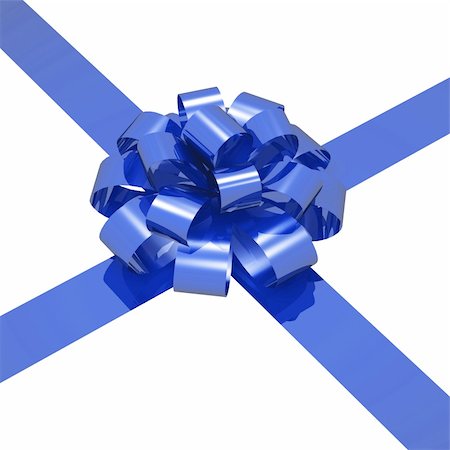 simsearch:694-03328113,k - blue gift ribbon and bow isolated on white background Fotografie stock - Microstock e Abbonamento, Codice: 400-04522724