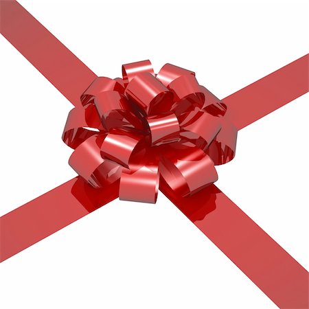 simsearch:694-03328113,k - red gift ribbon and bow isolated on white background Fotografie stock - Microstock e Abbonamento, Codice: 400-04522824