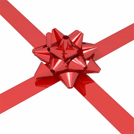 simsearch:694-03328113,k - red gift ribbon and bow isolated on white background Fotografie stock - Microstock e Abbonamento, Codice: 400-04522835