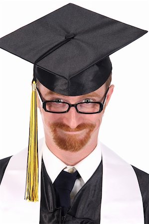 simsearch:700-00160735,k - happy graduation a young man on white background Photographie de stock - Aubaine LD & Abonnement, Code: 400-04523199