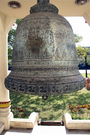 shanin (artist) - Bronze bell in Wat Phra Singh, Chiang Mai, Thailand Photographie de stock - Aubaine LD & Abonnement, Code: 400-04523353