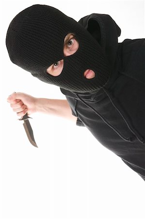 simsearch:400-06803573,k - evil criminal wearing balaclava with a knife Stock Photo - Budget Royalty-Free & Subscription, Code: 400-04523970