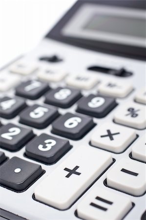 Detail of calculator keyboard, with shallow depth of field Stock Photo - Budget Royalty-Free & Subscription, Code: 400-04534201