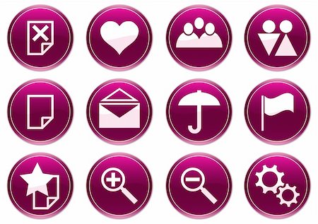 simsearch:400-05008263,k - Gadget icons set. Purple - white palette. Vector illustration. Stock Photo - Budget Royalty-Free & Subscription, Code: 400-04534265