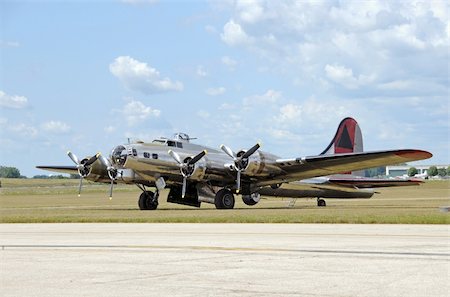 Legendary American B-17 Flying Fortress bomber used in World War II Stock Photo - Budget Royalty-Free & Subscription, Code: 400-04535057