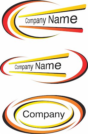 simsearch:400-08187507,k - Three logo design templates for your company Stock Photo - Budget Royalty-Free & Subscription, Code: 400-04535081