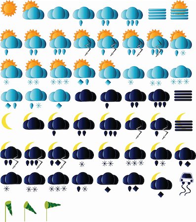 sleet - Weather icons for all seasons, day and night Stock Photo - Budget Royalty-Free & Subscription, Code: 400-04535112