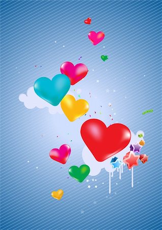 simsearch:400-04661261,k - Colorful hearts Background - great for greeting, valentine?s day  and birthday postcards, flyers, parties and many more celebration items Stock Photo - Budget Royalty-Free & Subscription, Code: 400-04535284