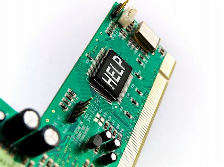 simsearch:400-09153300,k - PC Help Circuit Board PCI on White Background Fotografie stock - Microstock e Abbonamento, Codice: 400-04535840