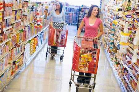 Women grocery shopping in supermarket Stock Photo - Budget Royalty-Free & Subscription, Code: 400-04536074
