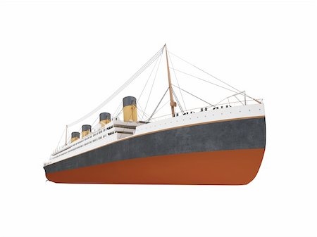 simsearch:400-06067620,k - isolated ship liner over white Stock Photo - Budget Royalty-Free & Subscription, Code: 400-04536153