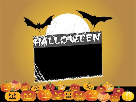 black frame with halloween background Stock Photo - Budget Royalty-Free & Subscription, Code: 400-04536229