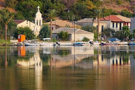 simsearch:400-04718145,k - A part (and its reflections) of the village of Vlihos, in Lefkada island, Greece Photographie de stock - Aubaine LD & Abonnement, Code: 400-04536266