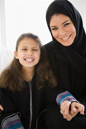 A Middle Eastern woman with her daughter Stock Photo - Budget Royalty-Free & Subscription, Code: 400-04536693