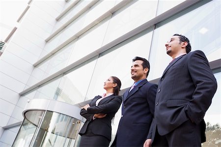 Group of business people outside modern office Stock Photo - Budget Royalty-Free & Subscription, Code: 400-04536863
