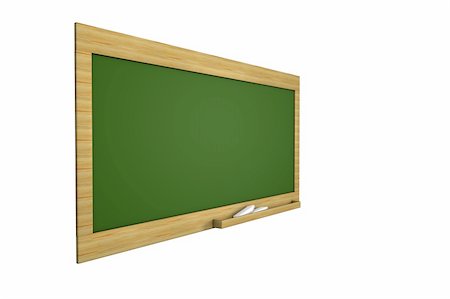 Blank Green Chalkboard Isolated on a White Background Stock Photo - Budget Royalty-Free & Subscription, Code: 400-04536934